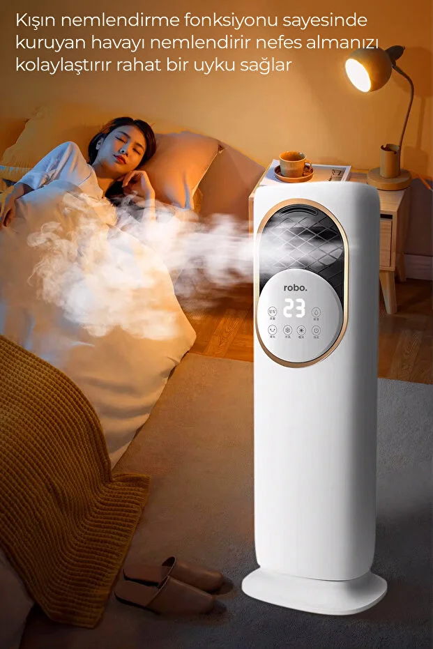 ROBO Uzaktan Kumandalı Hava Isıtıcı Soğutucu Nemlendirici UV Sterilizasyon Ünite 4'ü 1 Arada